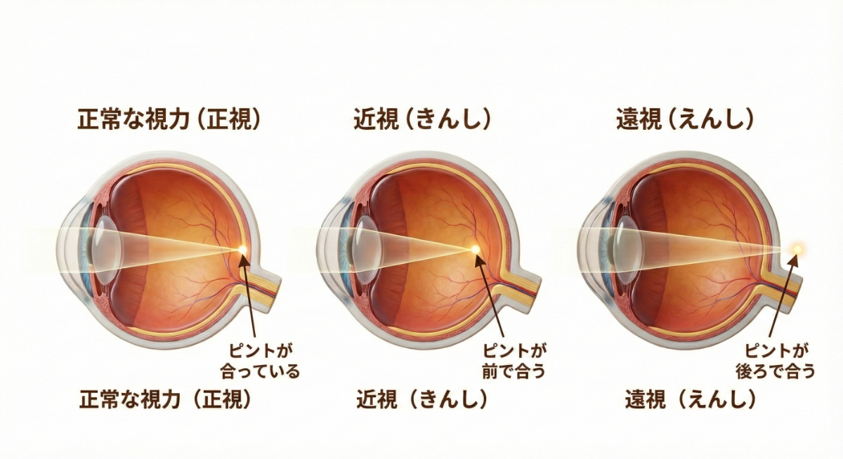 近視と遠視について | きしもと眼科